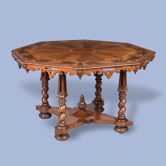 A Mid-Nineteenth Century Octagonal Centre Table Attributed to James Winter